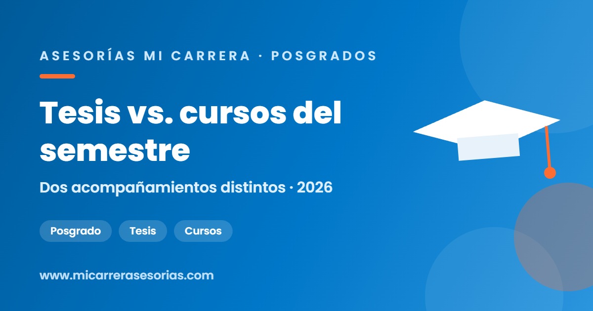acompañamiento posgrado vs asesoría de tesis