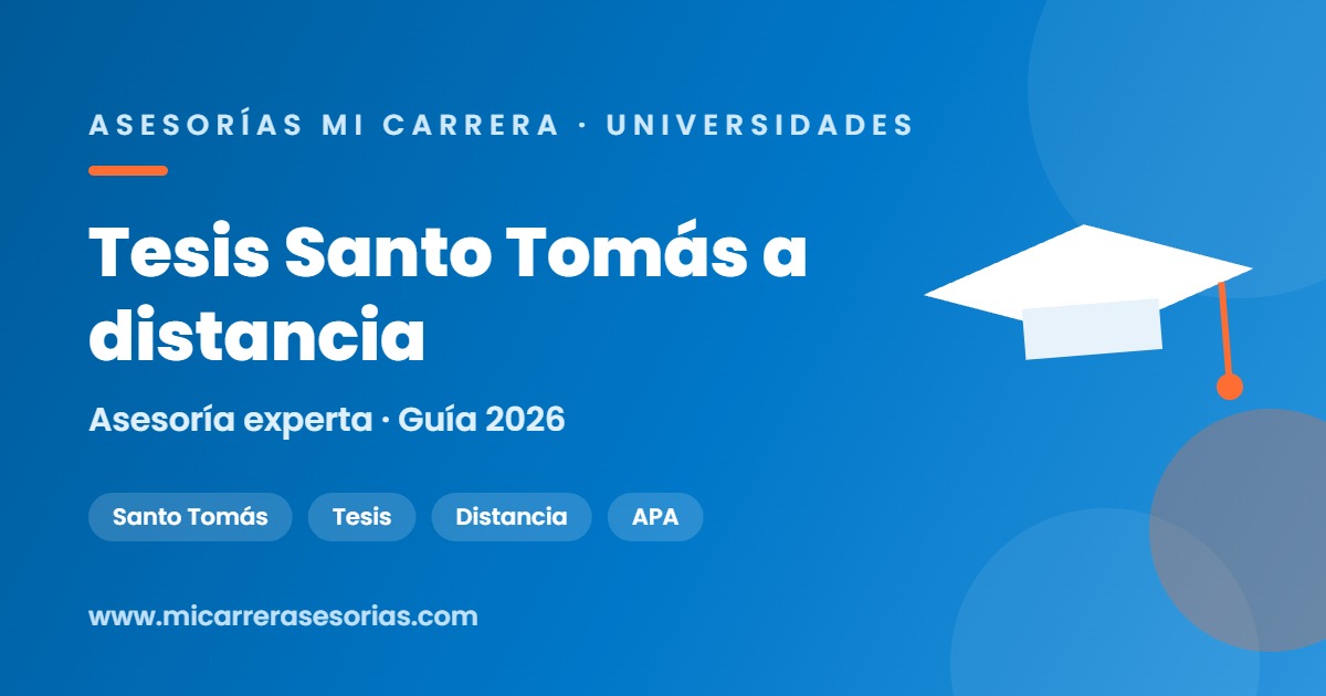 asesoría tesis santo tomás distancia
