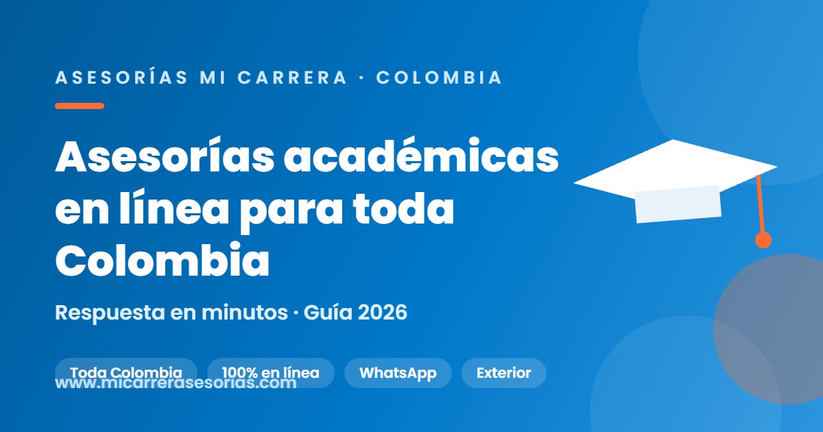 asesorías académicas en línea Colombia