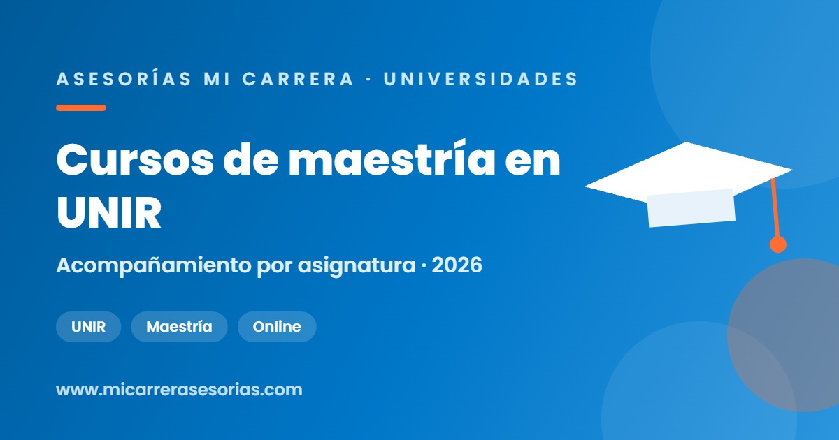 ayuda cursos maestría UNIR