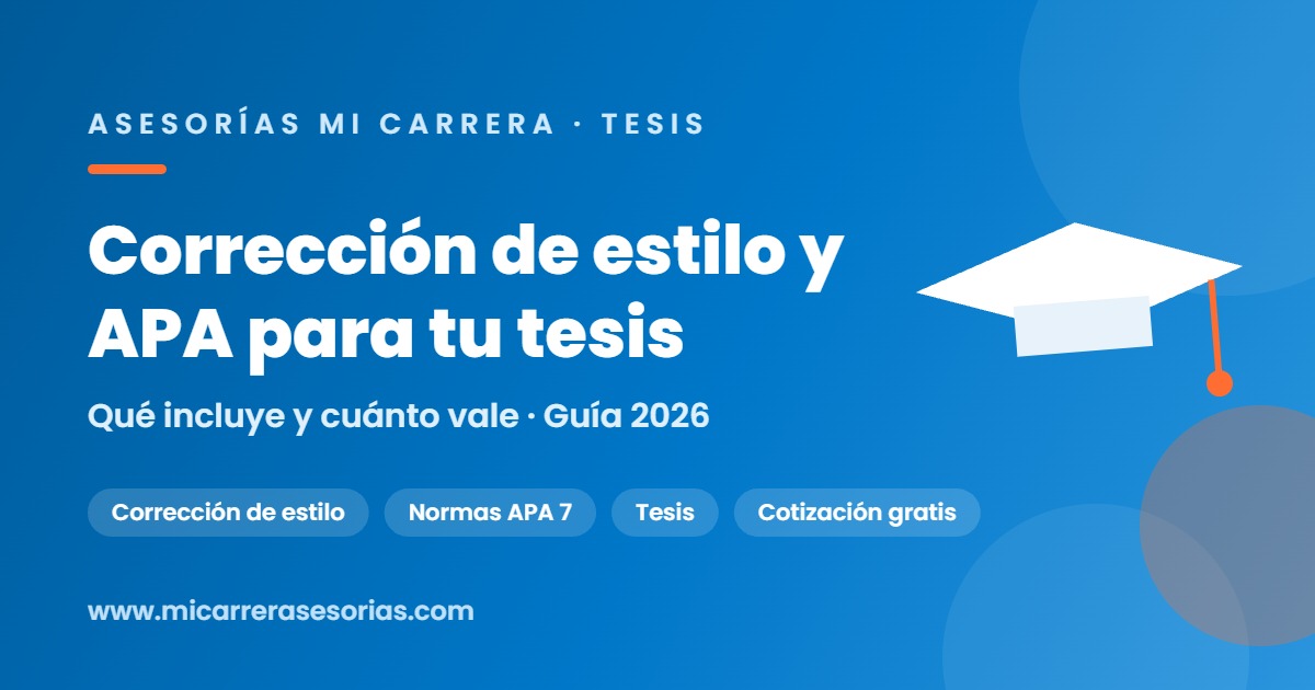 corrección de estilo tesis precio