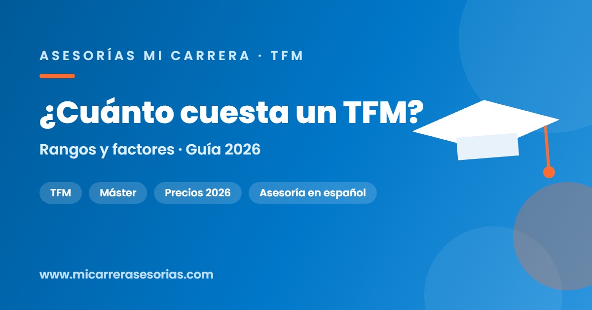 cuánto cuesta un TFM