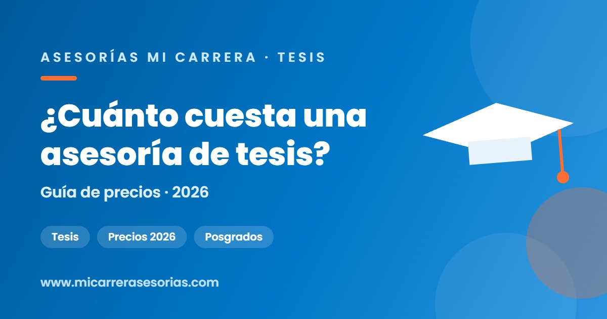 cuánto cuesta una asesoría de tesis