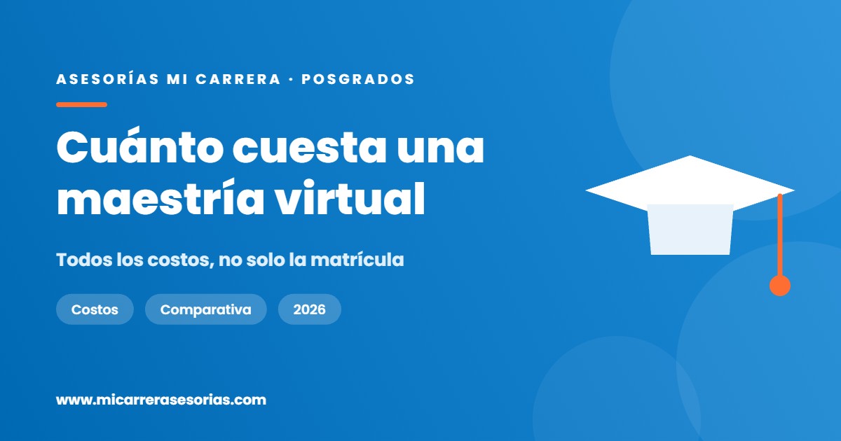 Cuánto cuesta una maestría virtual: los costos que nadie te suma