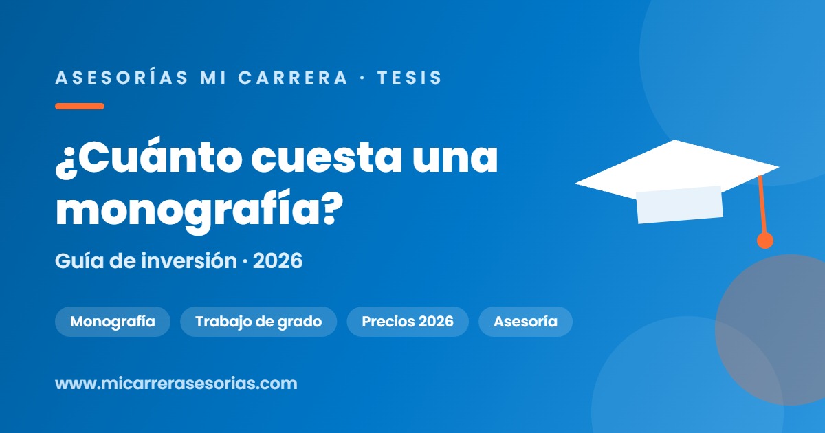 cuánto cuesta una monografía