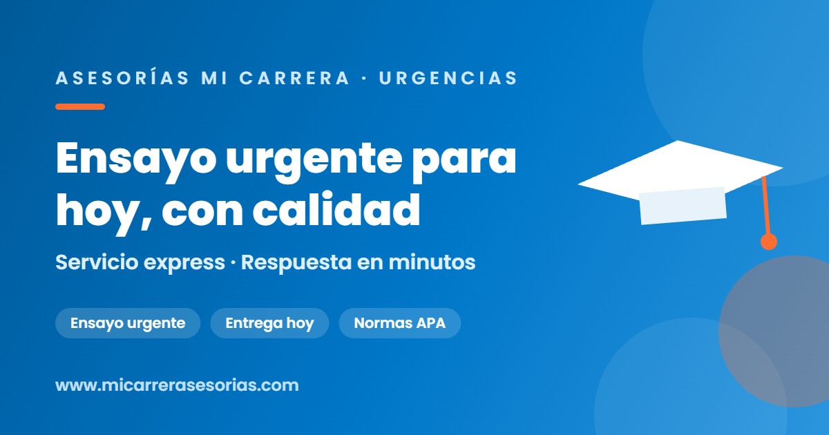 ensayo urgente