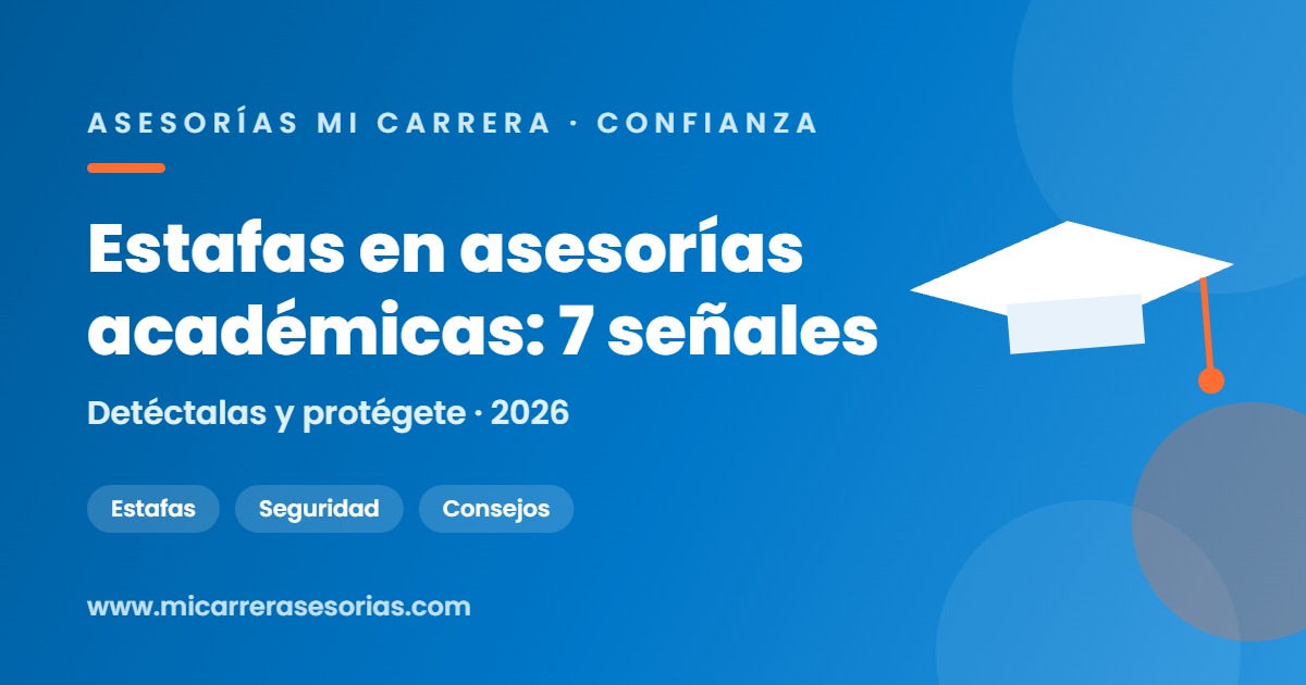 estafas asesorías académicas