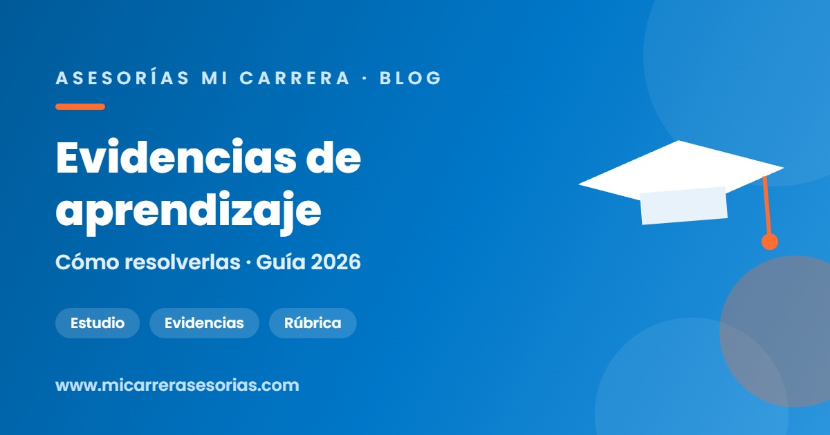 evidencias de aprendizaje como resolverlas