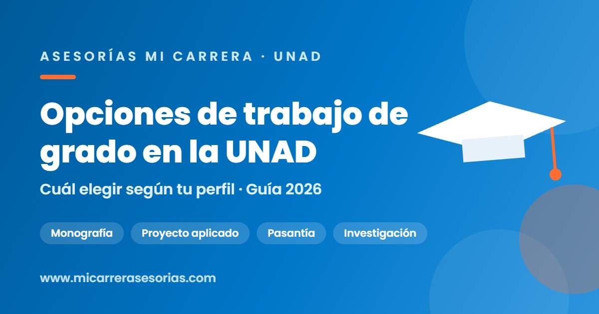 Opciones de trabajo de grado UNAD