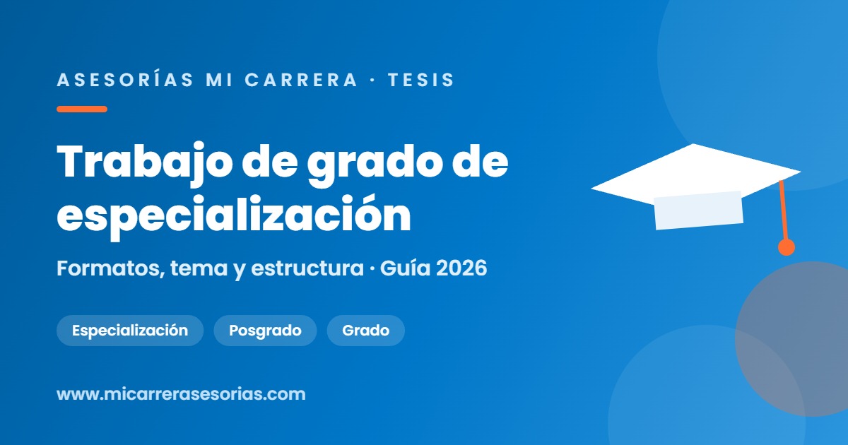 trabajo de grado especializacion